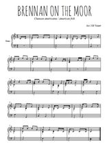 Téléchargez l'arrangement pour piano de la partition de Brennan on the moor en PDF